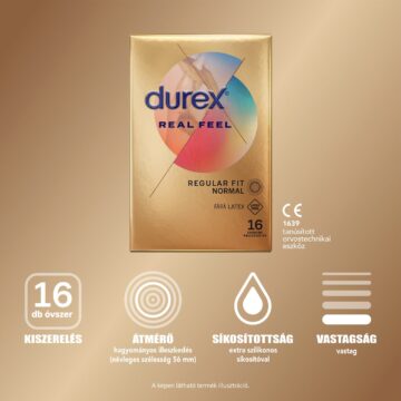 Durex Durex Real Feel latexmentes óvszer 16db