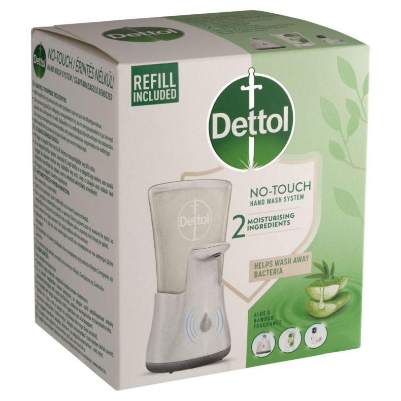 Dettol érintés nélküli szappanadagoló készülék + Aloe Vera és Bambusz utántöltő 250 ml