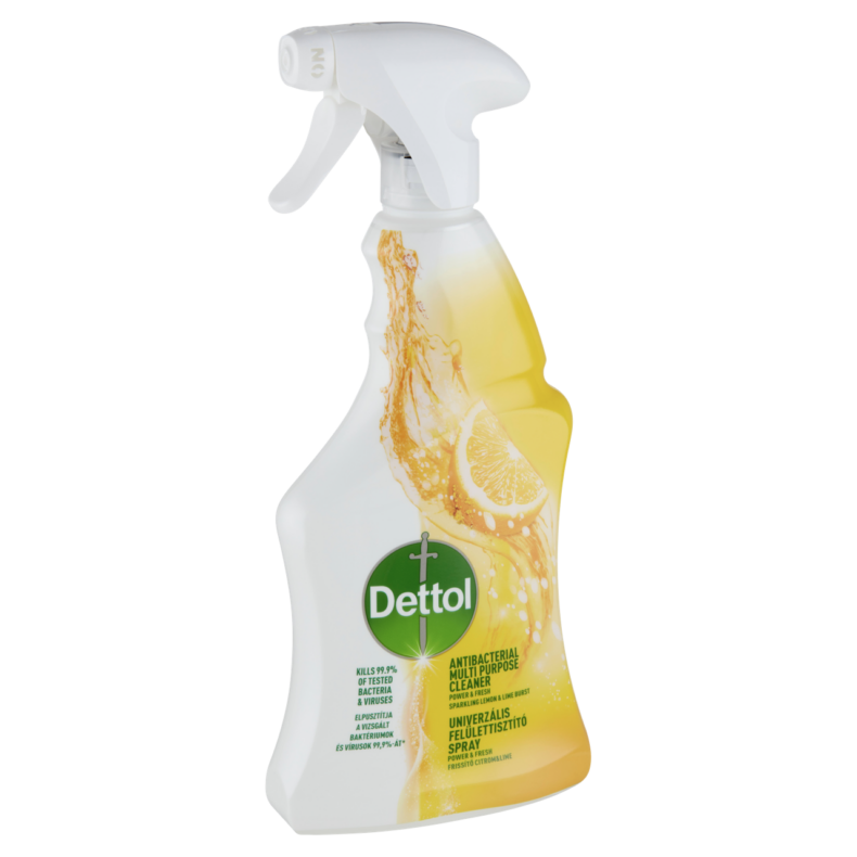 Dettol Power & Fresh Frissítő Citrom & Lime univerzális felülettisztító spray 500 ml