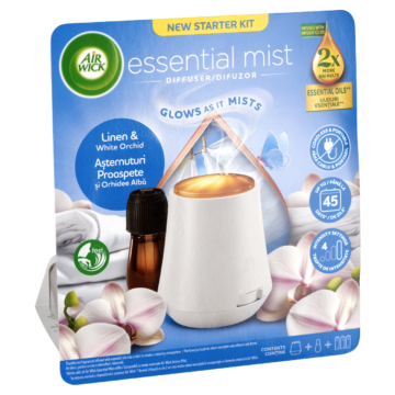 Air Wick Aroma Mist diffúzor készülék - Pamut és Fehér Orchidea 20 ml