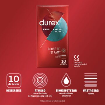 Durex Feel Thin Slim óvszer 10 db