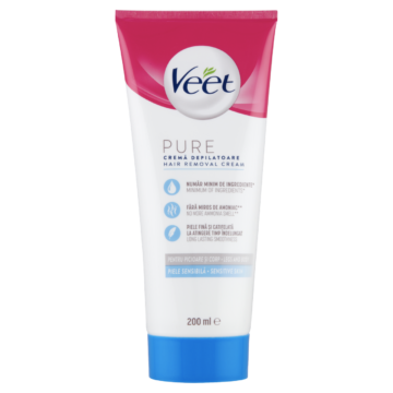 Veet Pure szőrtelenítő krém Lábra és Testre - Érzékeny bőrre 200ml