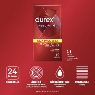 Durex Feel Thin óvszer 2 x 12 db