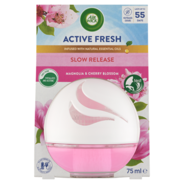 Air Wick Active Fresh légfrissítő gömb, Magnólia és cseresznyevirág, 75 ml