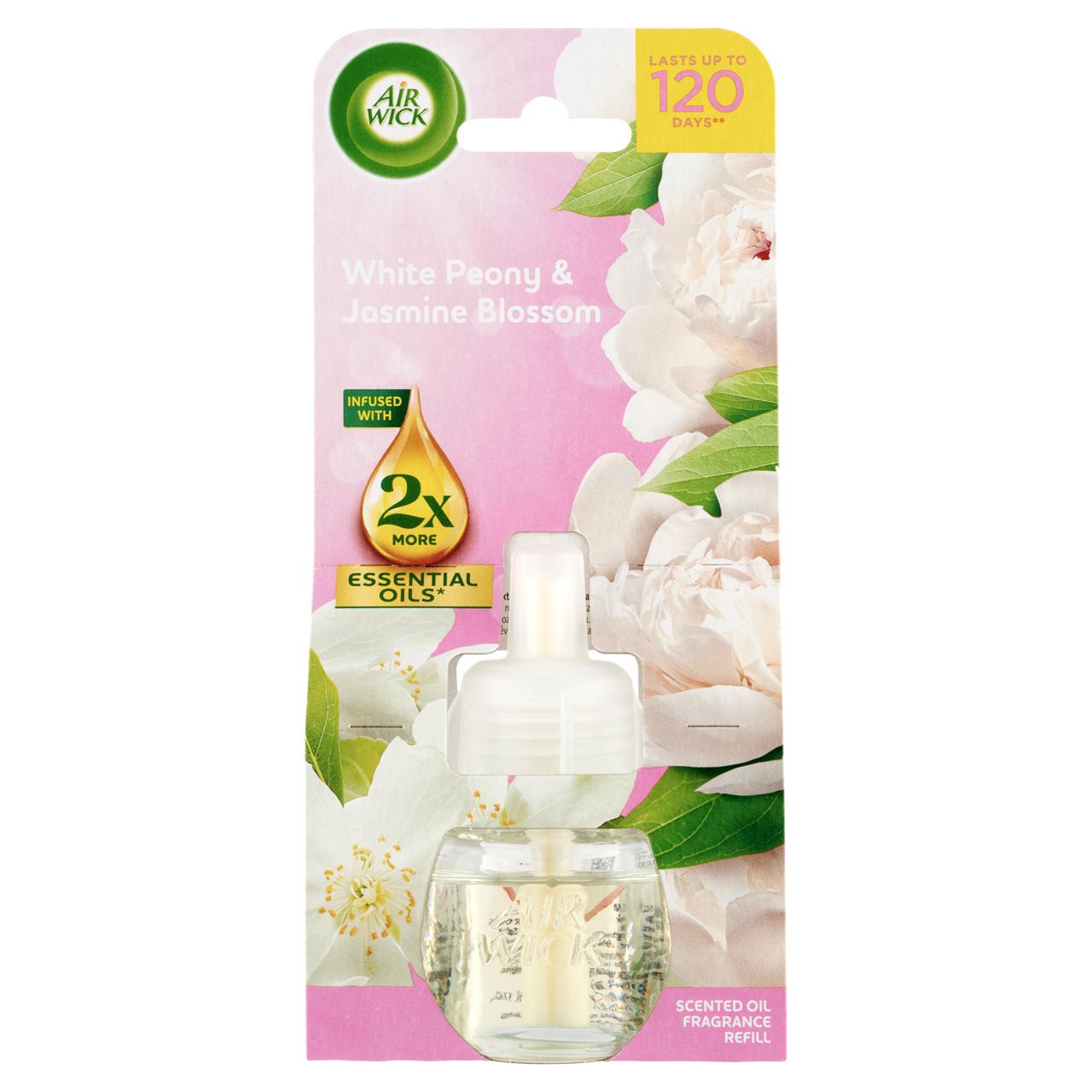 Air Wick Fehér Bazsarózsa és Jázminvirág elektromos utántöltő légfrissítő készülékhez 19 ml