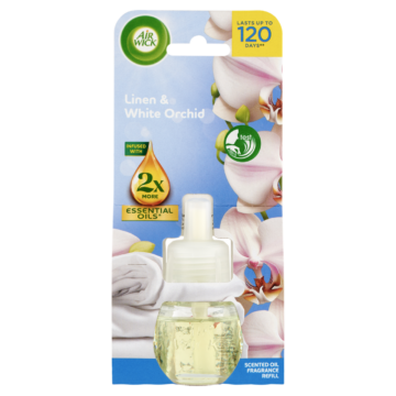 Air Wick Pamut és Fehér Orchidea elektromos utántöltő légfrissítő készülékhez 19 ml