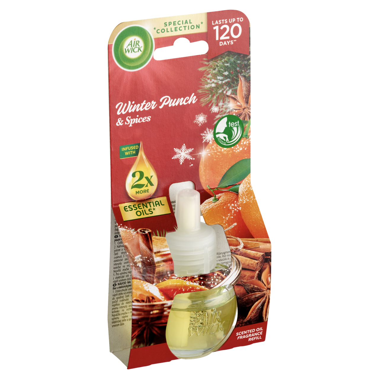 Air Wick Gyümölcsös Téli Puncs elektromos utántöltő légfrissítő készülékhez 19 ml