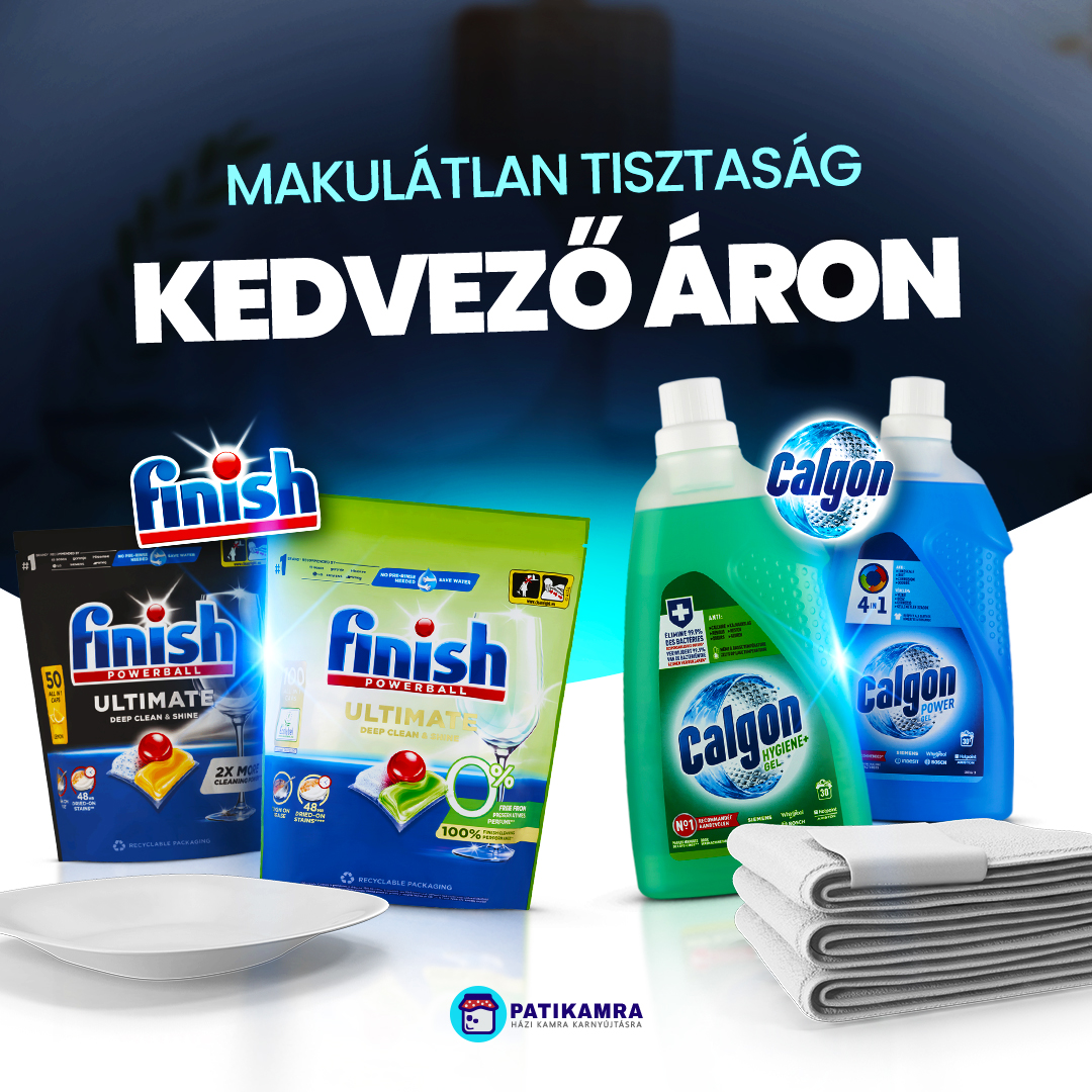 Patikamra akció Finish Calgon makulátlan tisztaság kedvező áron
