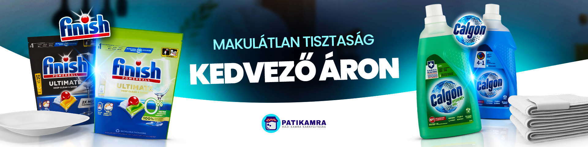 Patikamra akció Finish Calgon makulátlan tisztaság kedvező áron