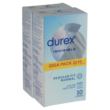 Durex Invisible Regular óvszer 2 x 10 db