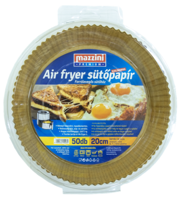 MAZZINI PREMIUM Air Fryer sütőpapír 50 db kerek 20 cm