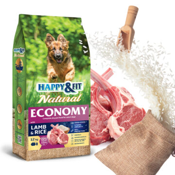 Happy and Fit Natural Economy Adult with Lamb and Rice kutyatáp 12kg
