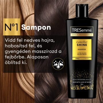 TRESemmé Lamellar Shine sampon a fényes hajért 400 ml
