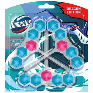 Domestos Power 5 Dragon Edition Arctic fresh WC frissítő blokk 3x 50 g