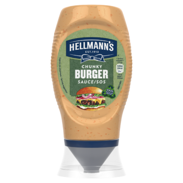 Hellmann's Chunky burger szósz csemegeuborka és vöröshagyma darabokkal 258 g