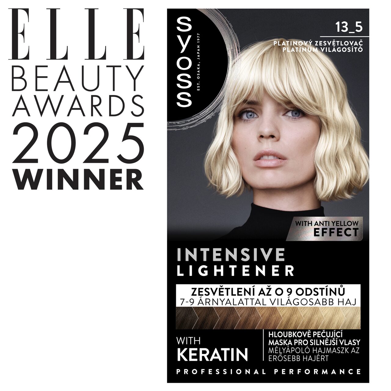 Syoss Color tartós hajfesték 13-5 Szőke platinum világosító