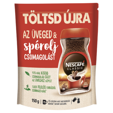 Nescafé Classic instant kávé utántöltő 150 g