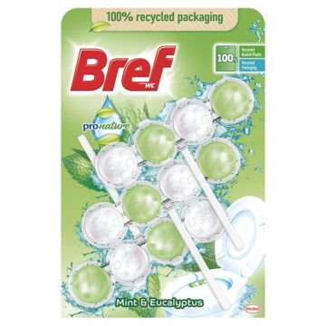 Bref ProNature Mint and Eucalyptus WC frissítő 3 x 50 g