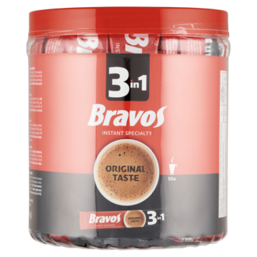 Bravos 3in1 instant azonnal oldódó kávéspecialitás 50 x 17 g (850 g)