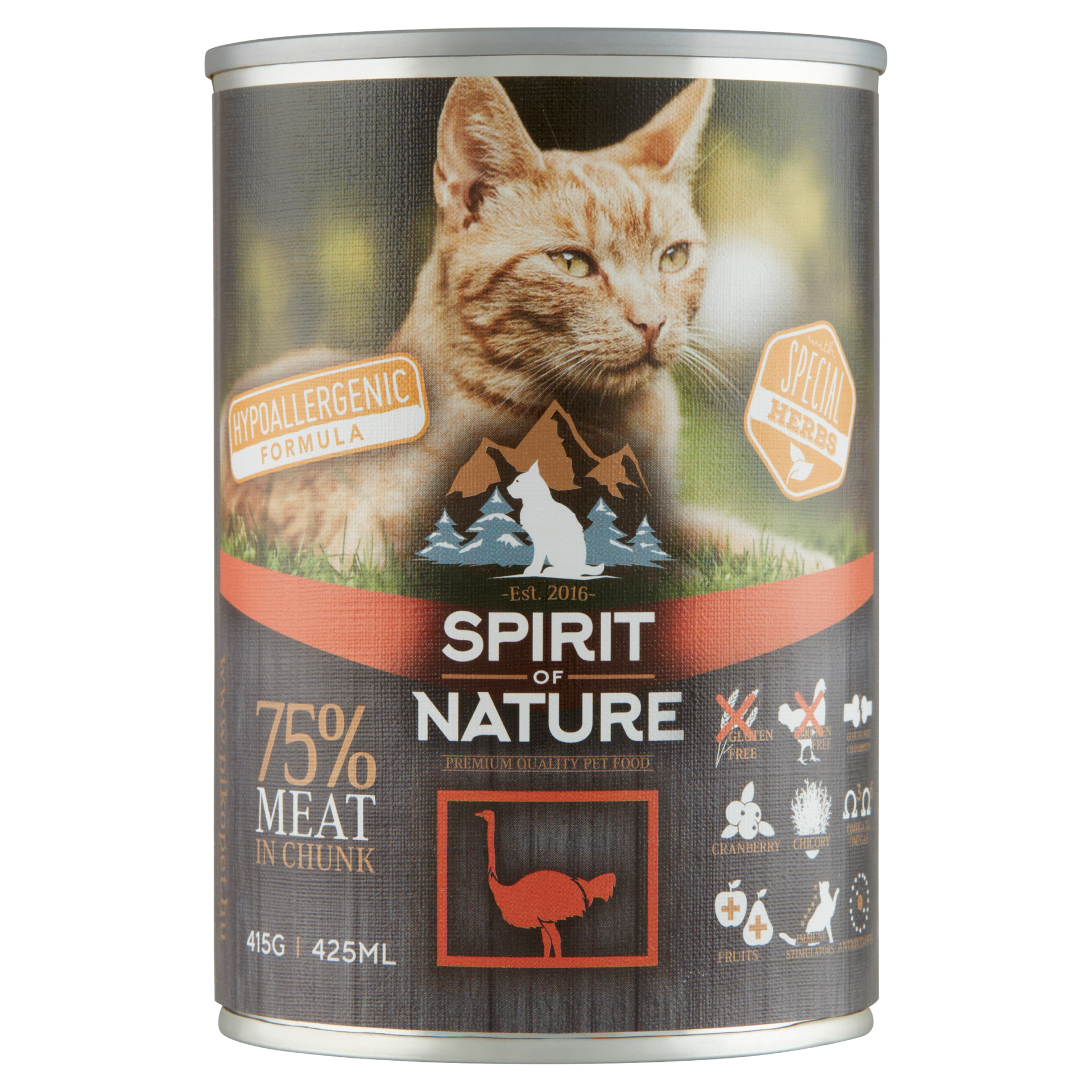 Spirit of Nature Cat konzerv Strucchússal 415gr - Image 2