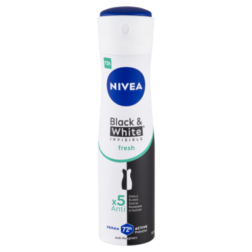 NIVEA Black & White Invisible Fresh izzadásgátló deo spray 150 ml