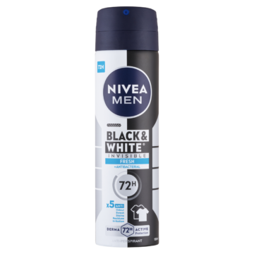 NIVEA MEN Black & White Invisible Fresh izzadásgátló deo spray 150 ml