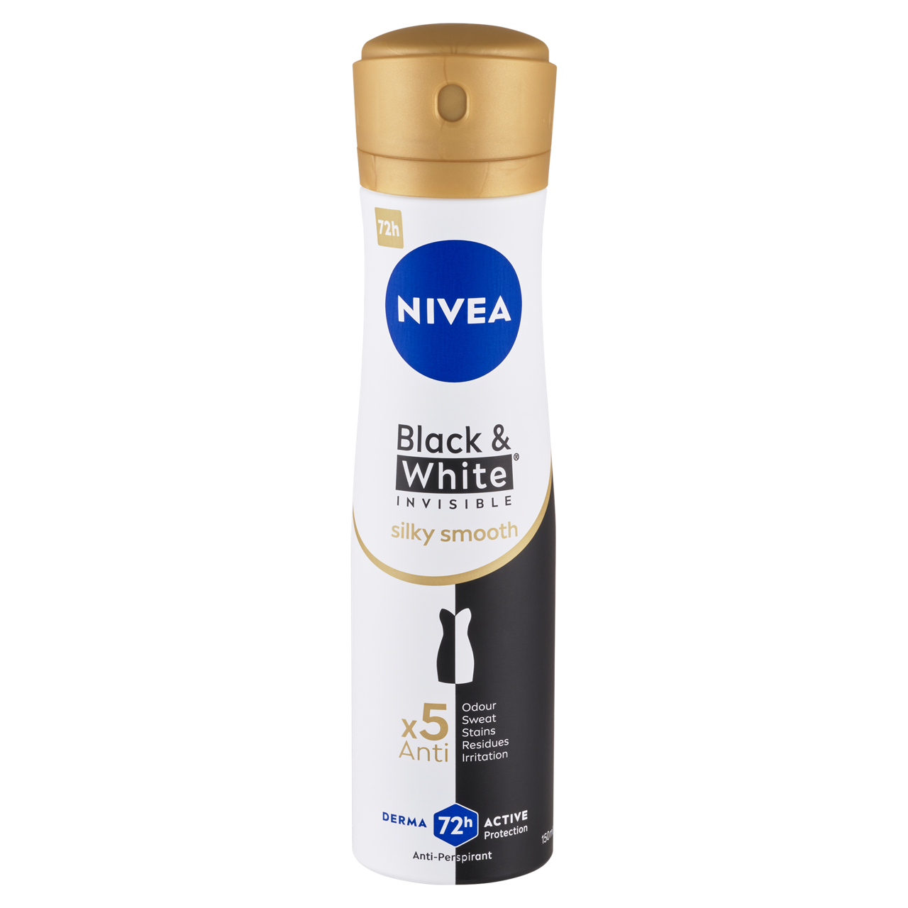 NIVEA Black & White Invisible Silky Smooth izzadásgátló deo spray 150 ml