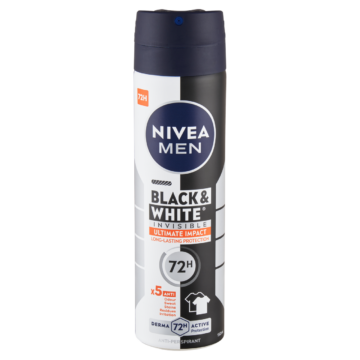 NIVEA MEN Black & White Invisible Ultimate Impact izzadásgátló deo spray 150 ml