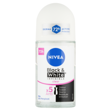 NIVEA Black & White Invisible Clear izzadásgátló golyós dezodor 50 ml