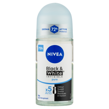 NIVEA Black & White Invisible Pure izzadásgátló golyós dezodor 50 ml