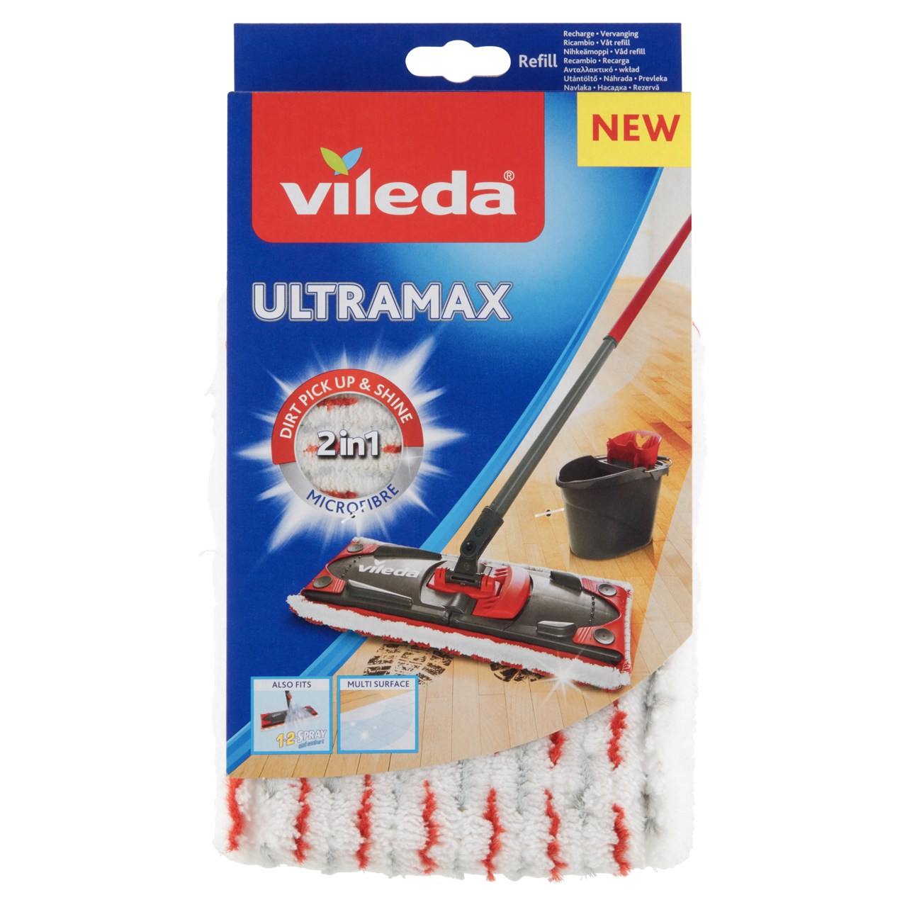 Vileda Ultramax 2in1 mikroszálas lapos felmosó utántöltő felmosófej