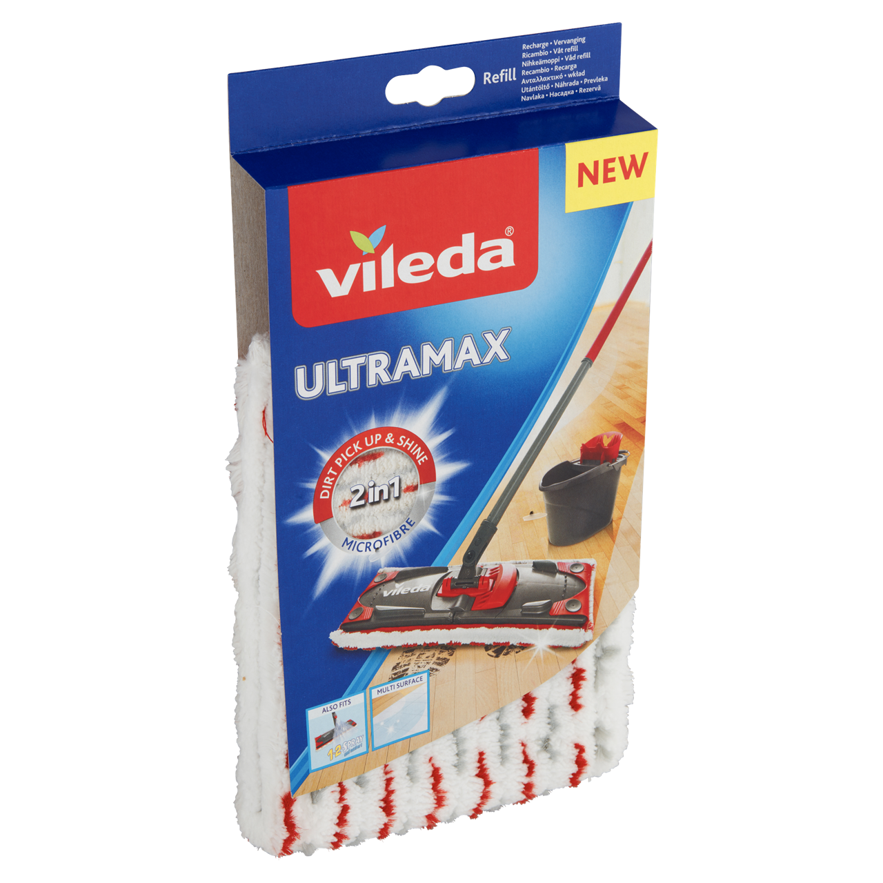 Vileda Ultramax 2in1 mikroszálas lapos felmosó utántöltő felmosófej