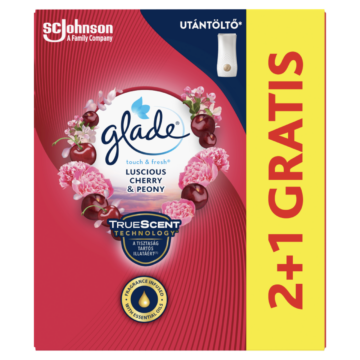 Glade Touch & Fresh Luscious Cherry & Peony koncentrált aeroszolos légfrissítő utántöltő 3 x 10 ml