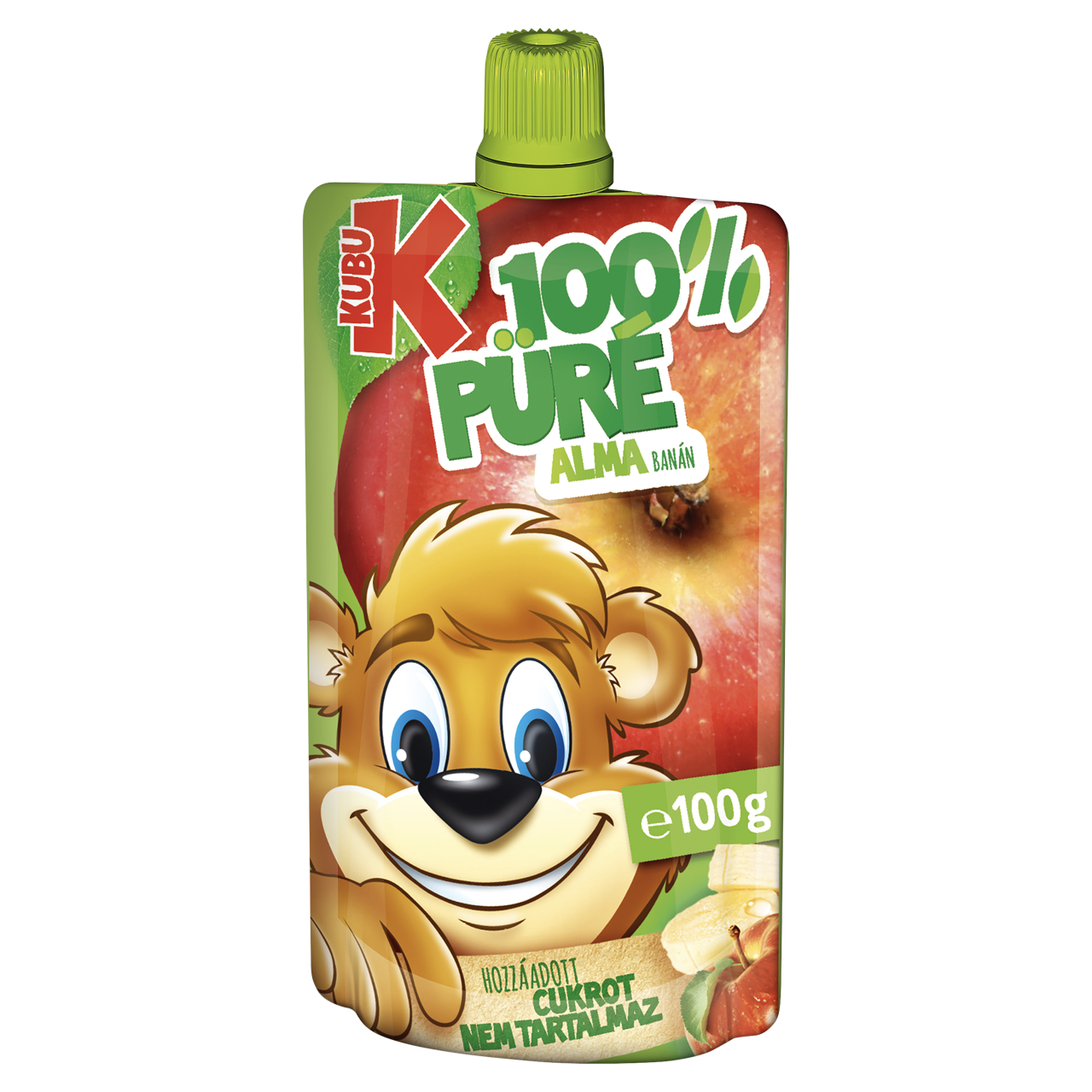 Kubu 100% alma-banán püré C-vitaminnal 100 g