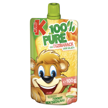 Kubu 100% alma-őszibarack-banán-sárgarépa püré C-vitaminnal 100 g