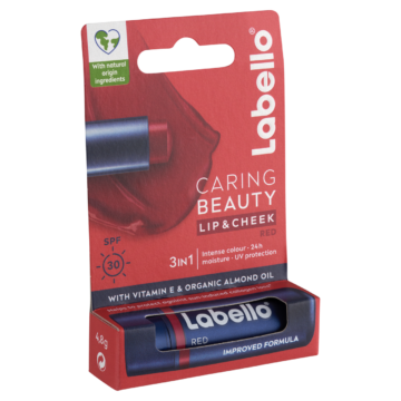 Labello Caring Beauty Red színezett ajakápoló és pirosító FF30
