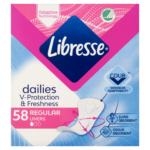 Libresse Dailies V-Protection & Freshness Regular tisztasági betét 58 db