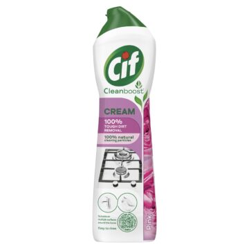CIF Cleanboost Cream Pink súrolókrém makacs szennyeződésekre 500ml
