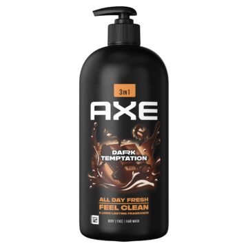 AXE Dark Temptation 3 in 1 tusfürdő testre, arcra, hajra 900 ml
