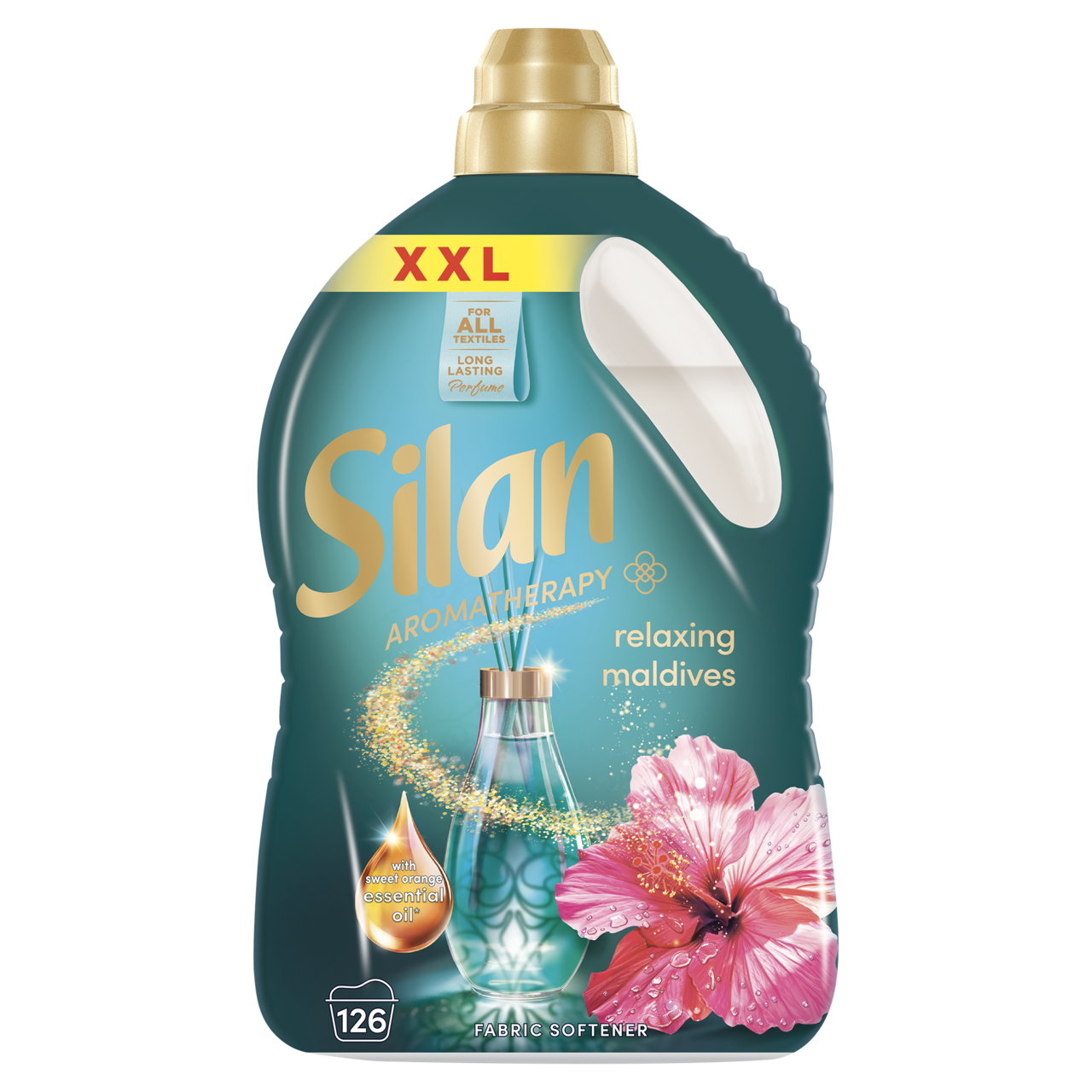 Silan Aromatherapy Relaxing Maldives textilöblítő koncentrátum 126 mosás 2772 ml