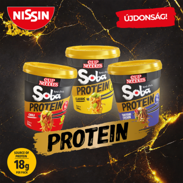 Nissin soba protein cup noodles range HU