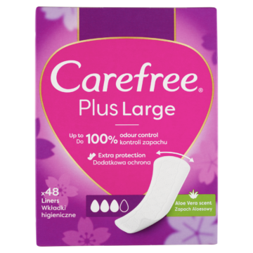 Carefree Plus Large tisztasági betét aloe vera illattal 48 db