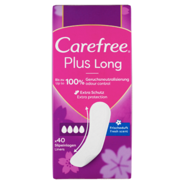 Carefree Plus Long tisztasági betét friss illattal 40 db