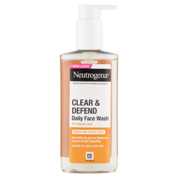 Neutrogena Clear & Defend arclemosó 2% szalicilsavval 200 ml