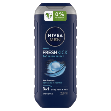 NIVEA MEN Fresh Kick 3 az 1-ben tusfürdő 250 ml