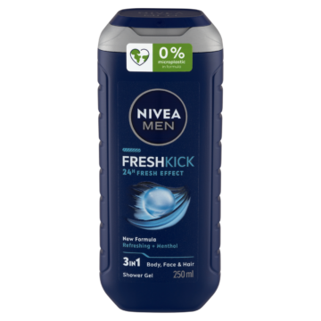 NIVEA MEN Fresh Kick 3 az 1-ben tusfürdő 250 ml