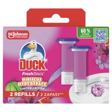 Duck Fresh Discs Hybiscus Hyperspace WC-öblítő korong utántöltő 2 x 36 ml (72 ml)