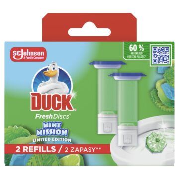 Duck Fresh Discs Mint Mission WC-öblítő korong utántöltő 2 x 36 ml (72 ml)