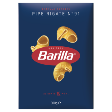 Barilla Pipe Rigate n.91 apró durum száraztészta 500 g