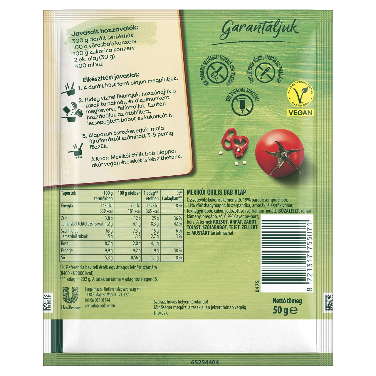 Knorr mexikói chilis bab alap 50 g - Image 2